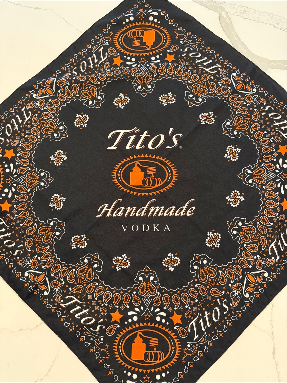 Tito’s Vodka Black and Orange Bandanas set of 2